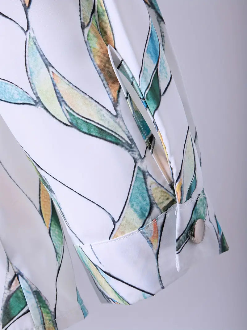Elsinira – Stylish Printed Blouse with Buttons