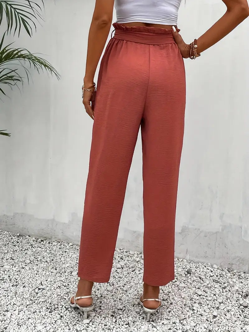 Alliana – High-waisted Trousers with Belt