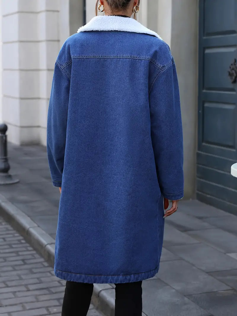 Isak – Cotton Denim Fur Jacket