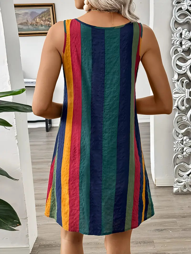 Aishia – Multicolor Striped Mini Dress