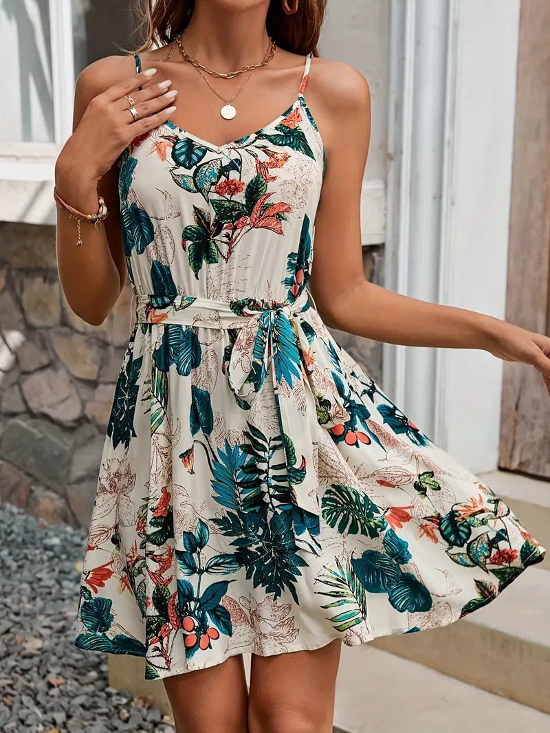 Bellinda – Enchanting Dress with Tropical Print