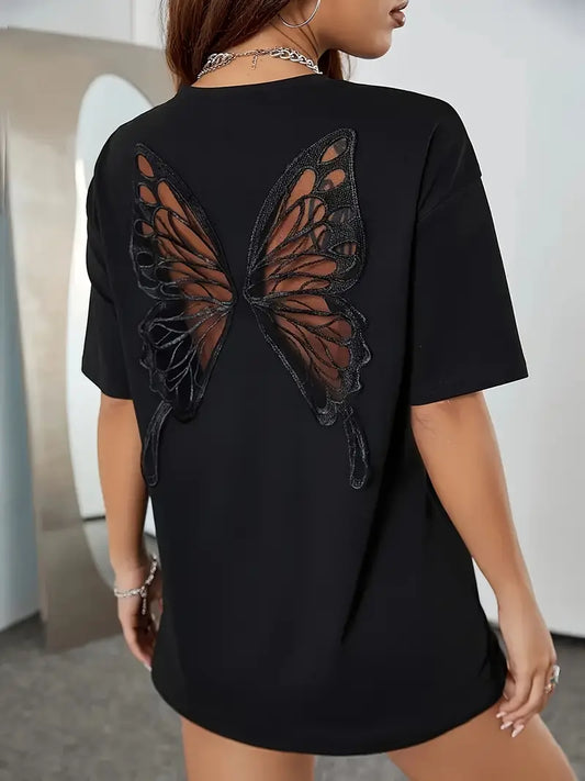 Melina – Cotton Butterfly Mesh Shirt