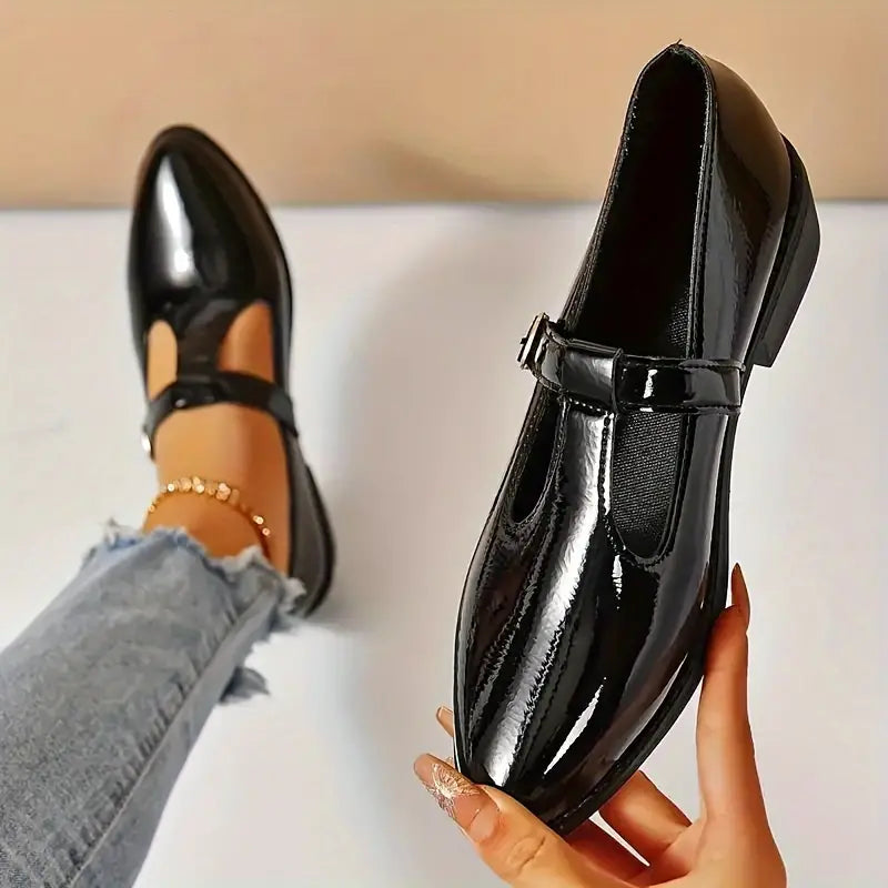 Salma – Stylish Black Leather Shoes