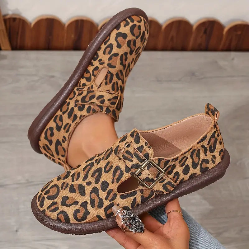 Avarielle – Elegant Casual Shoes with Leopard Print