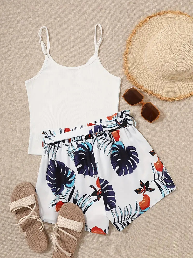 Cera – Two-piece Sleeveless Top and Short Set