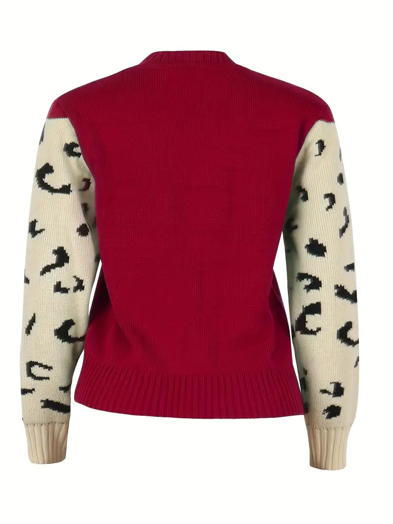 Brynlee – Vibrant Leopard Print Sweater
