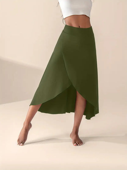 Mira – High Waisted Slit Skirt with Pockets
