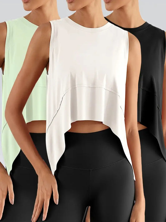 Lioris – Three-piece Sleeveless Sports Top Set