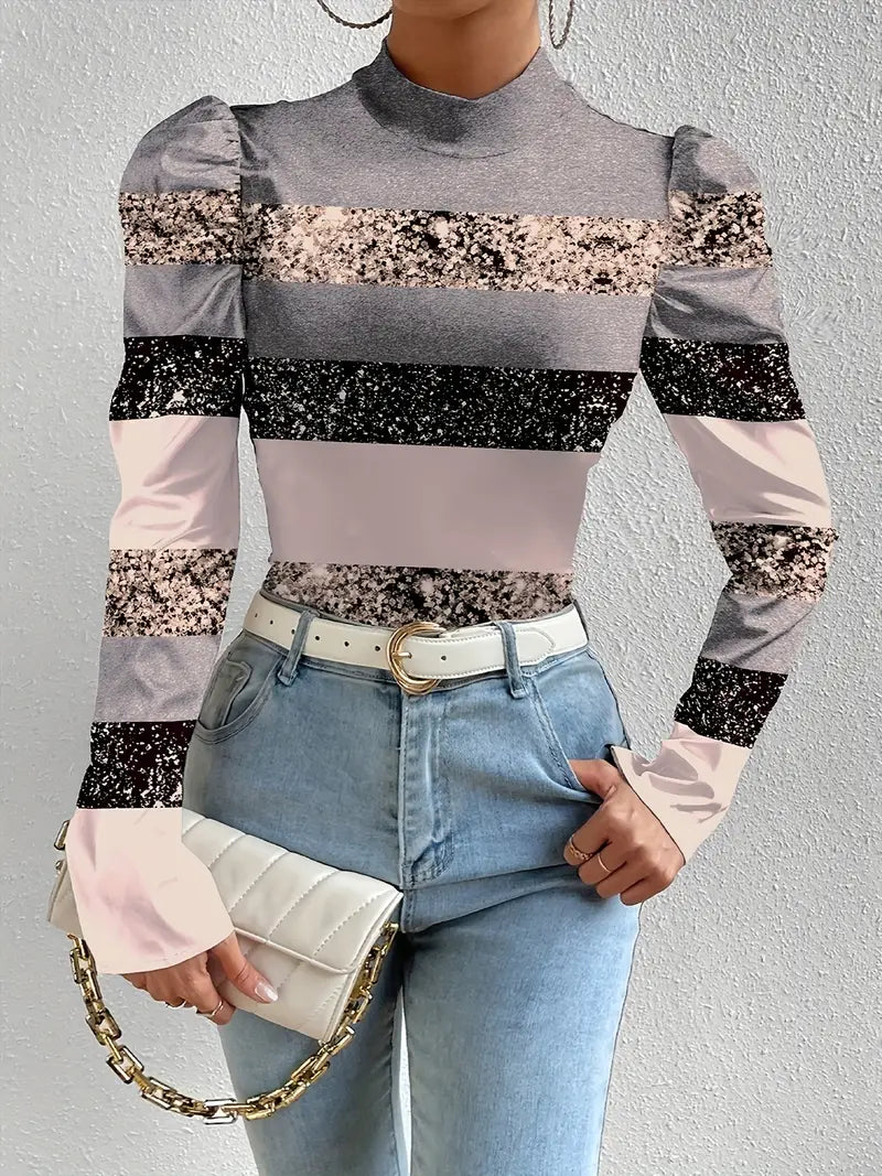 Lilienne - Vintage-style Long-sleeved Satin Blouse