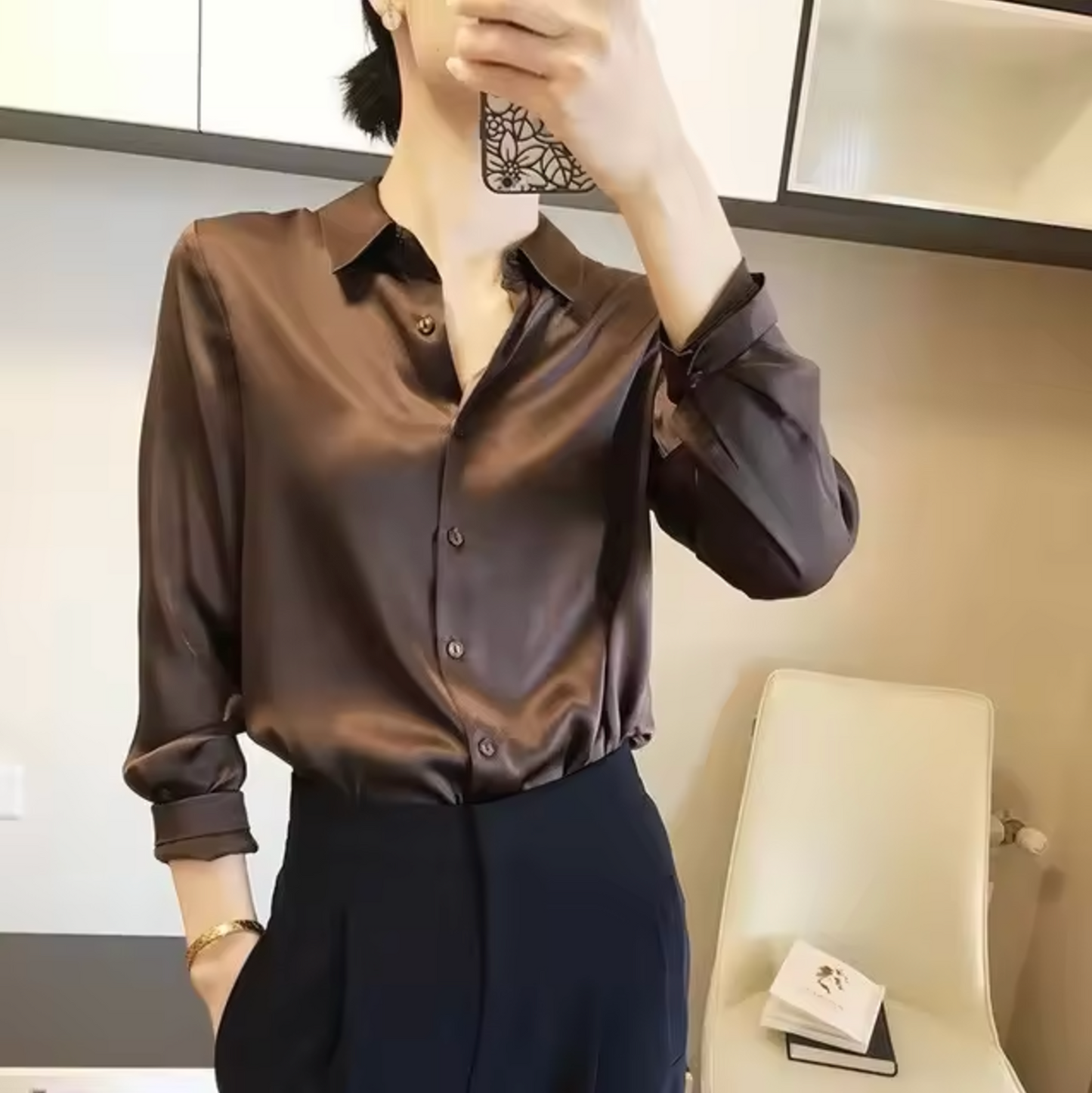 Paige – Elegant Satin Blouse