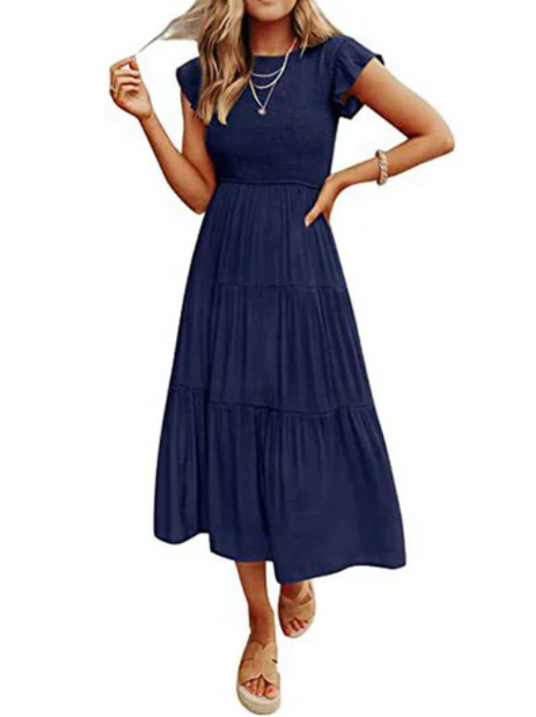 Ravelle – Stylish Tiered Midi Dress