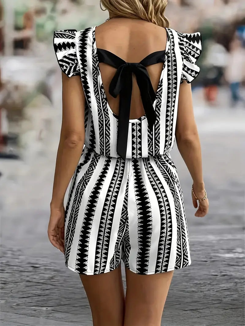Tara – Trendy Flutter Sleeves Romper