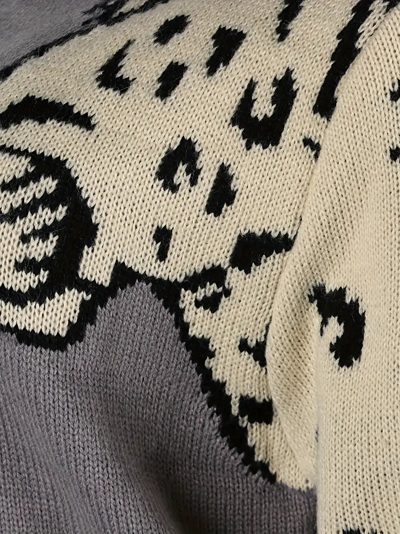 Brynlee – Vibrant Leopard Print Sweater