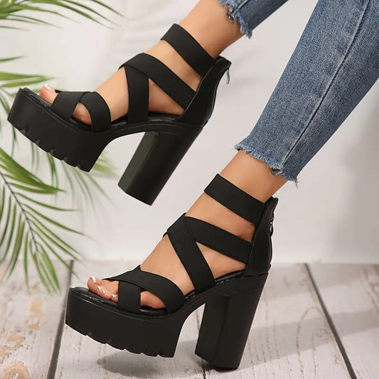 Kaevia - Platform Block Heel Sandals