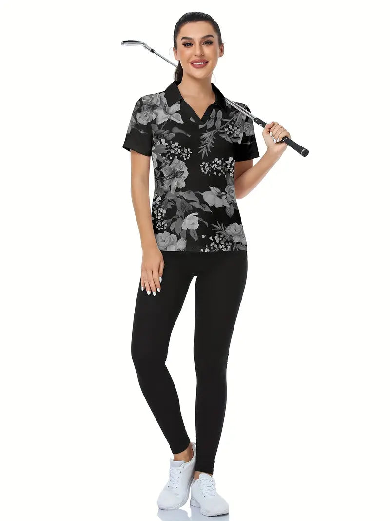 Virelleth – Floral Elegance Polo Shirt
