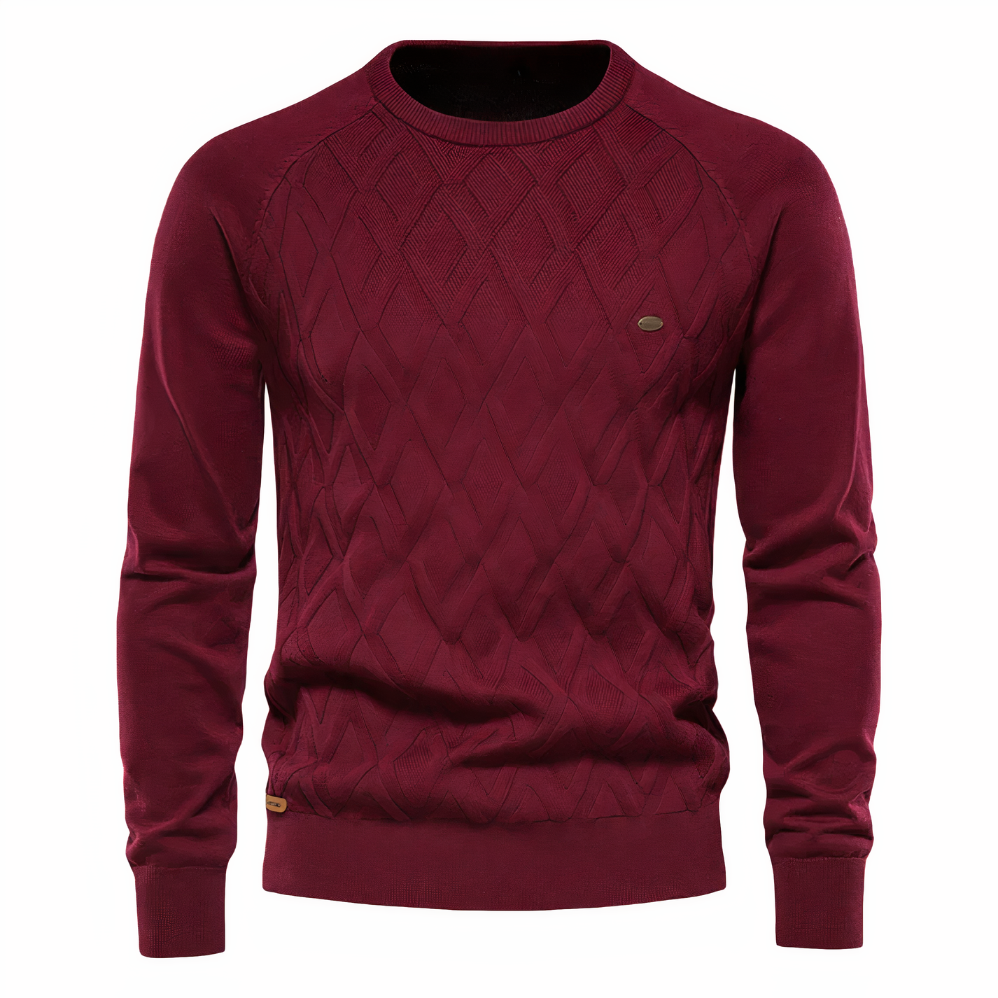 Men's Diamond Pattern Knitted Sweater - Adam