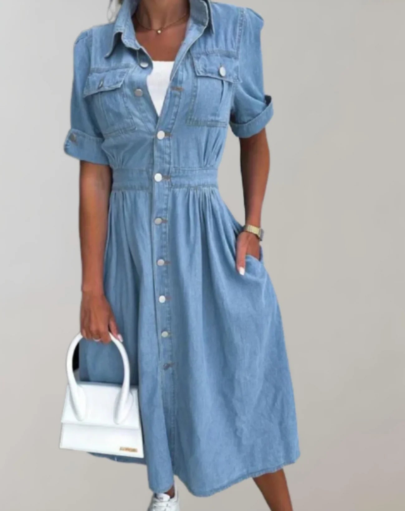 Oriana – Versatile Cotton Denim Dress