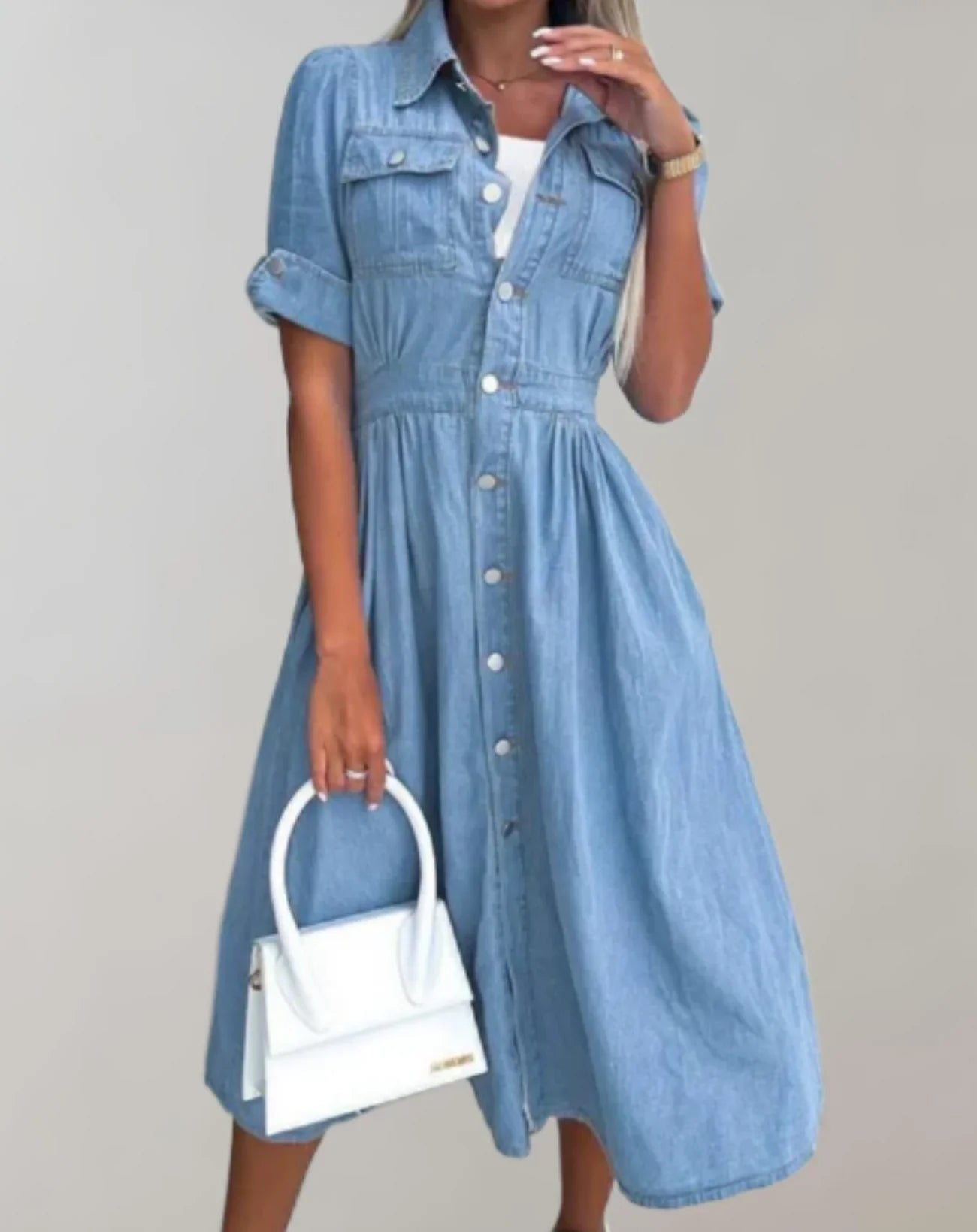 Oriana – Versatile Cotton Denim Dress