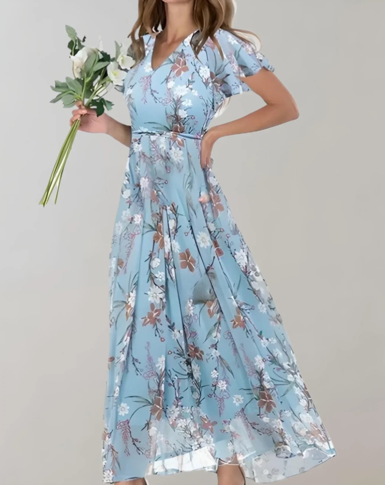 Garnet – Chiffon Floral Dress