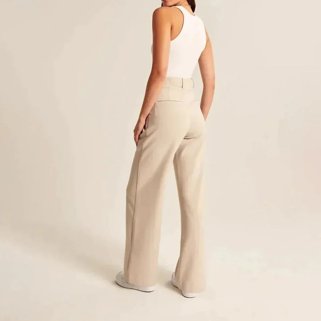 Seraphelle – Elegant High-waisted Wide-leg Trousers