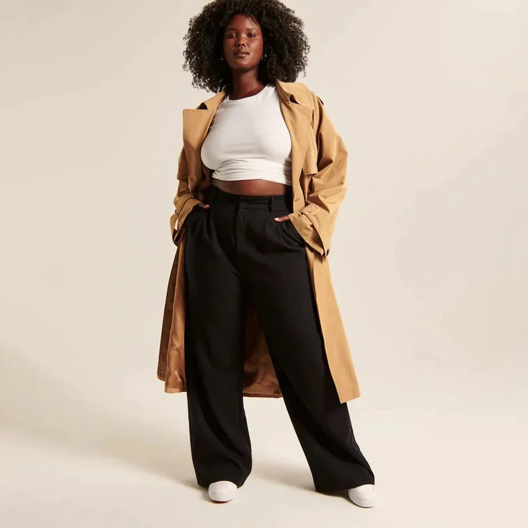 Seraphelle – Elegant High-waisted Wide-leg Trousers