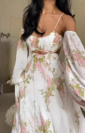 Orlaine – Charming Off-Shoulder Maxi Dress