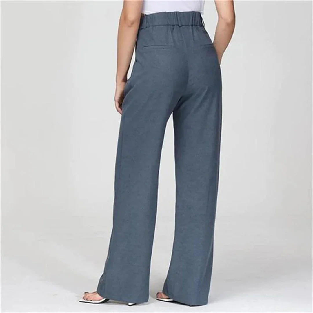 Seraphelle – Elegant High-waisted Wide-leg Trousers