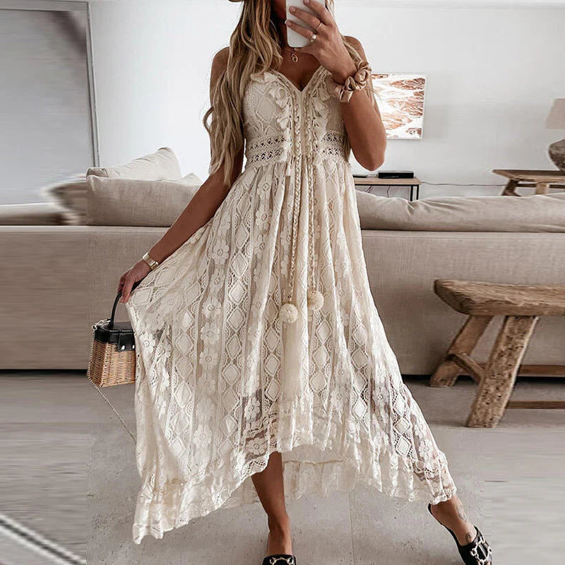 Ondira – Women's Boho Lace Maxi Dress