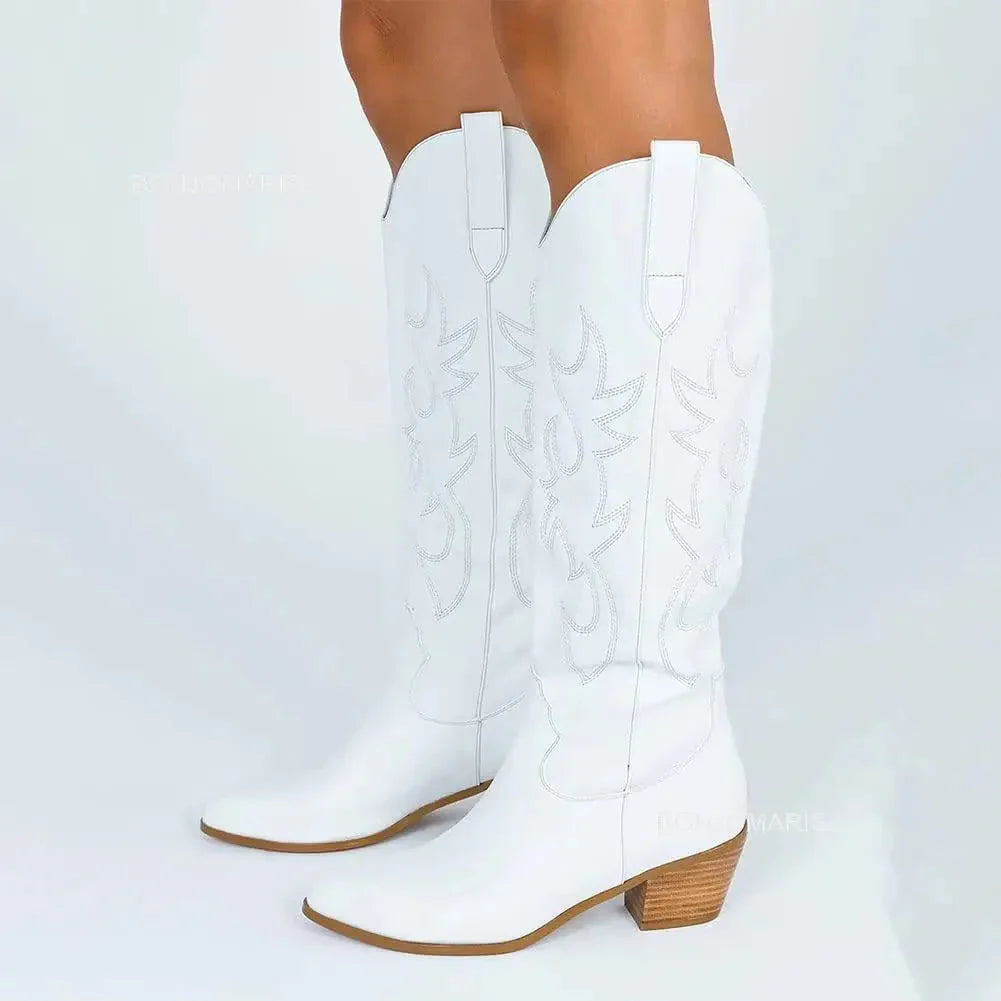 Vexina – High-quality Embroidered Knee-high Boots