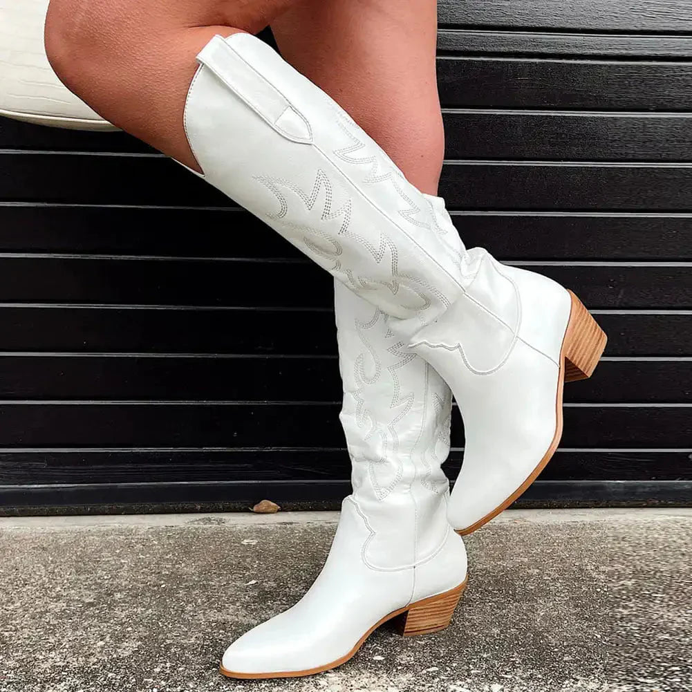 Vexina – High-quality Embroidered Knee-high Boots