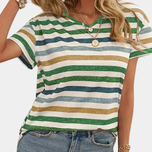 Ciela – Casual Striped V-neck T-shirt