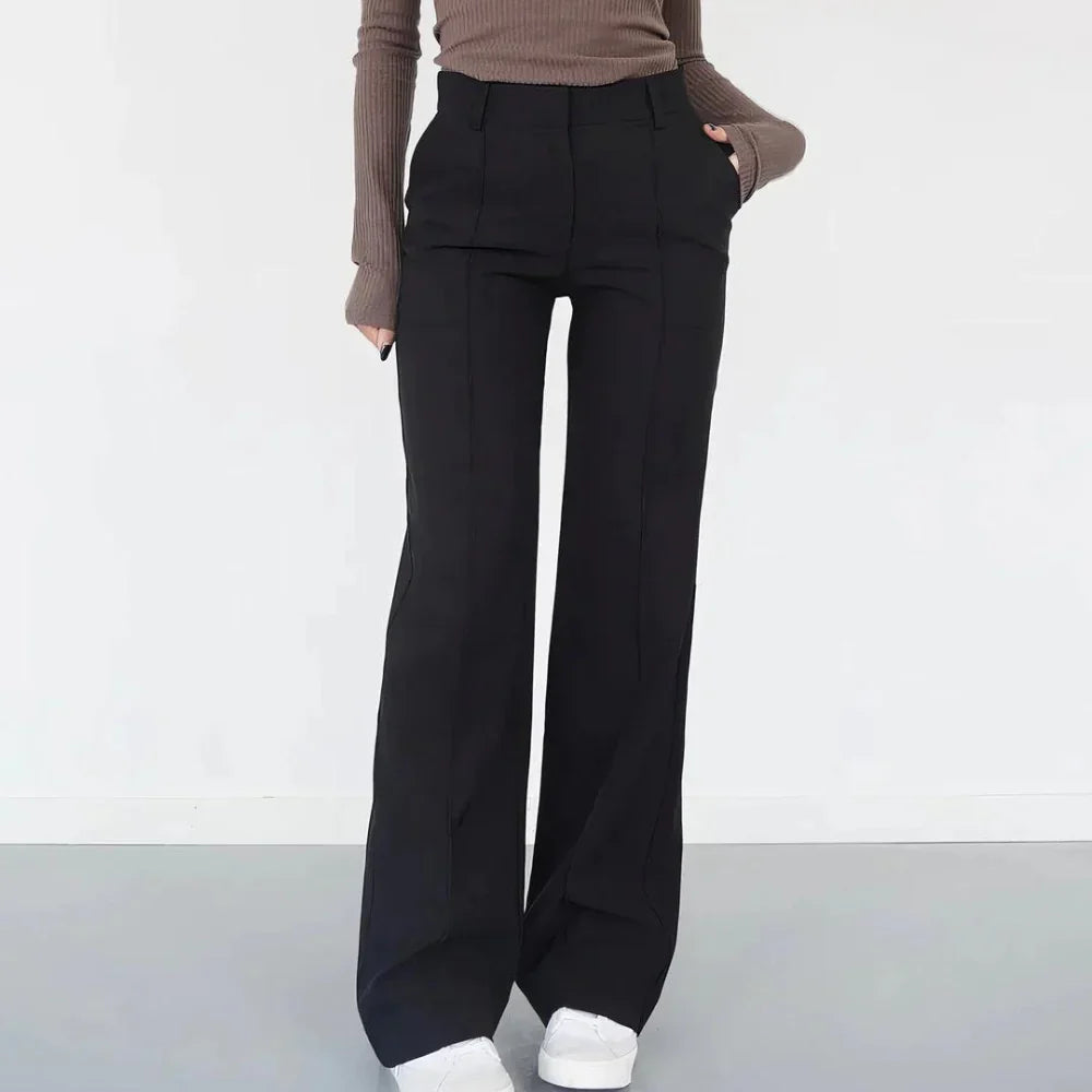 Griselva – Elegant High-waisted Wide-leg Trousers