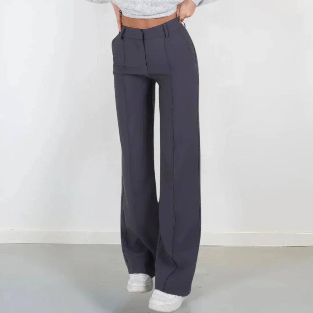 Griselva – Elegant High-waisted Wide-leg Trousers
