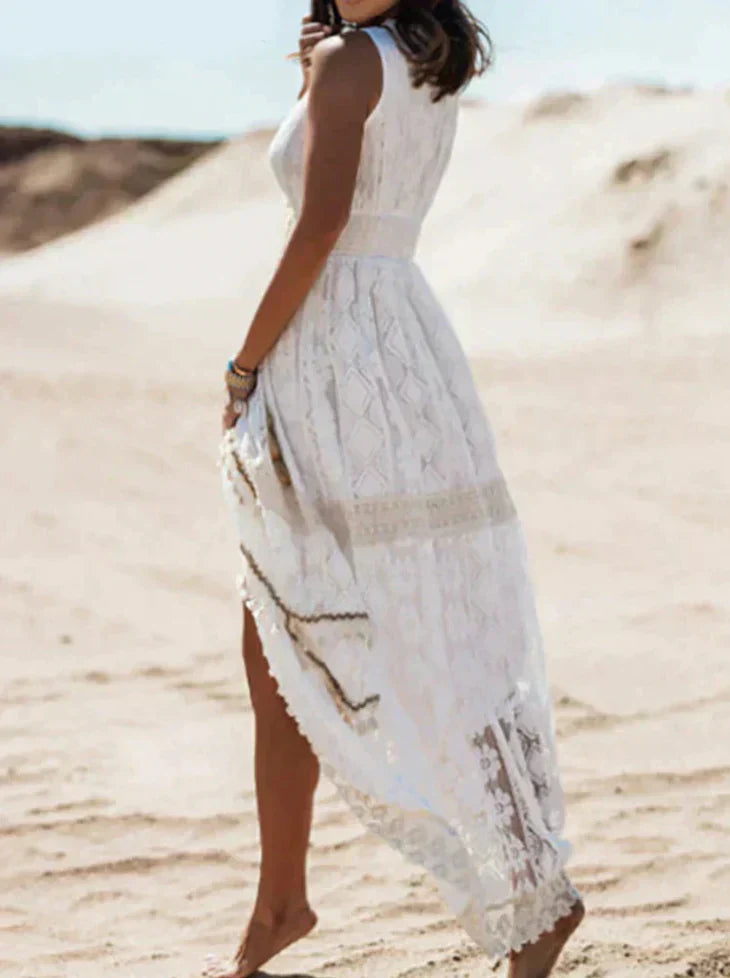 Reba - Sleeveless Lace Boho Dress