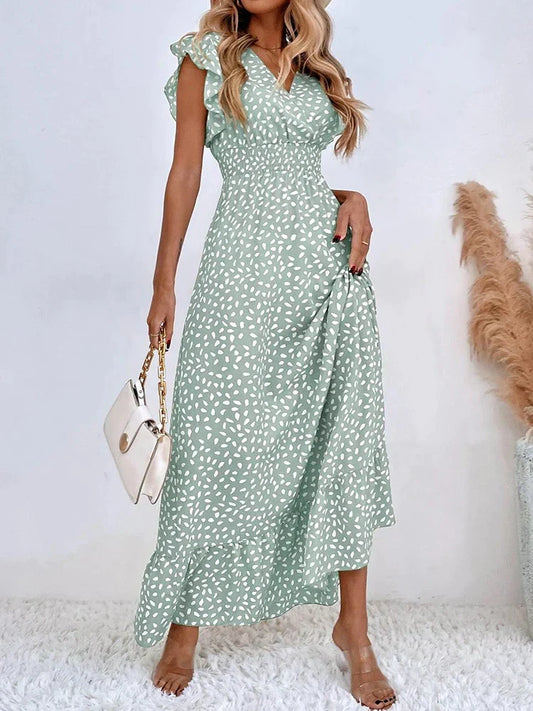 Denaiah – Stylish Flutter Sleeve Summer Dress
