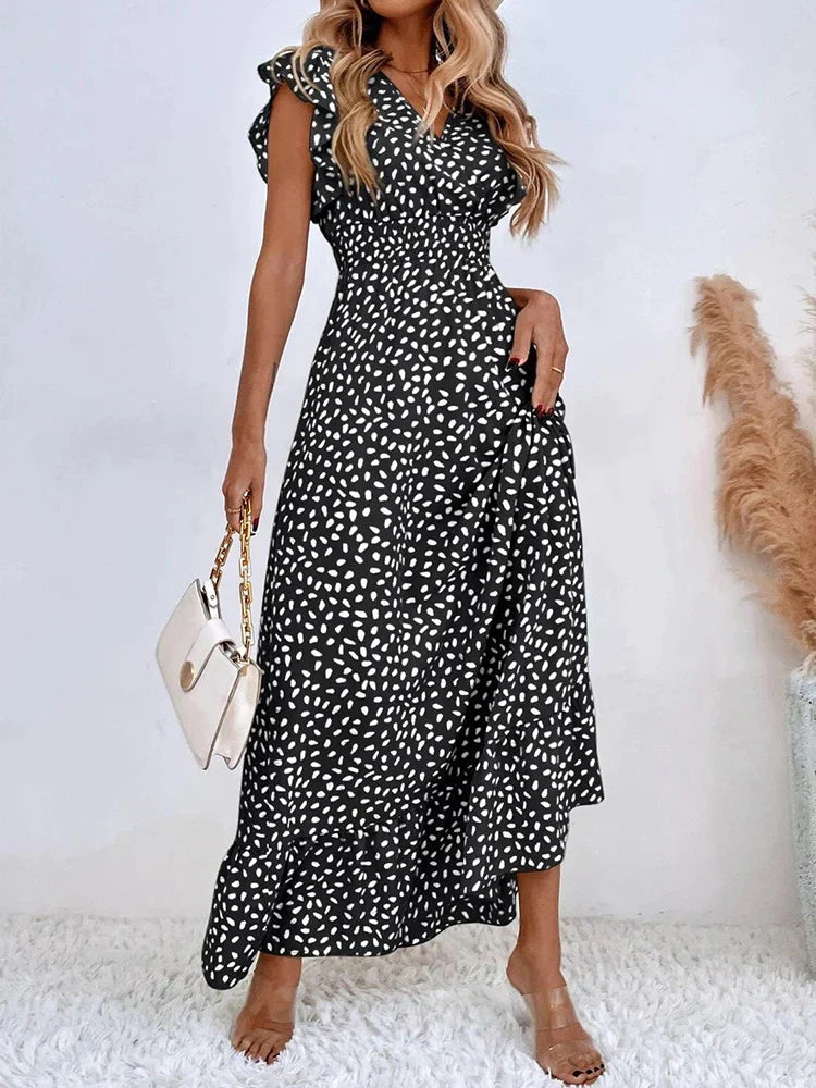 Denaiah – Stylish Flutter Sleeve Summer Dress