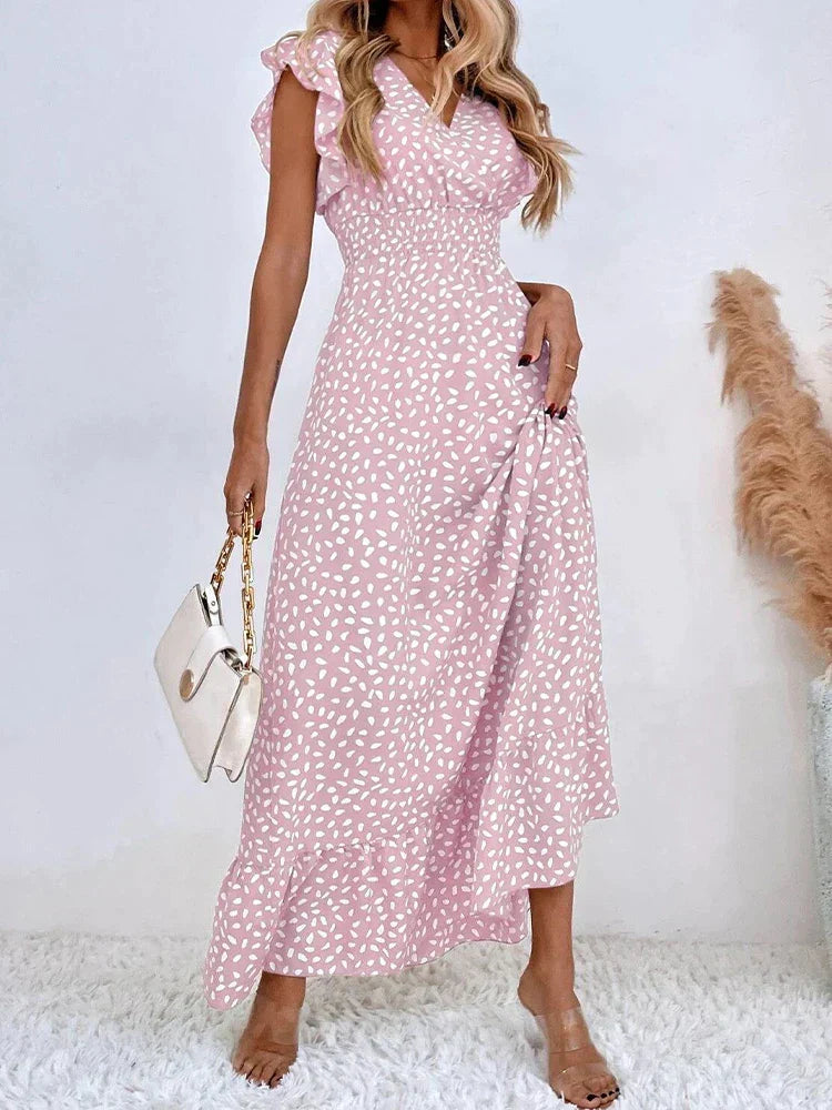 Denaiah – Stylish Flutter Sleeve Summer Dress