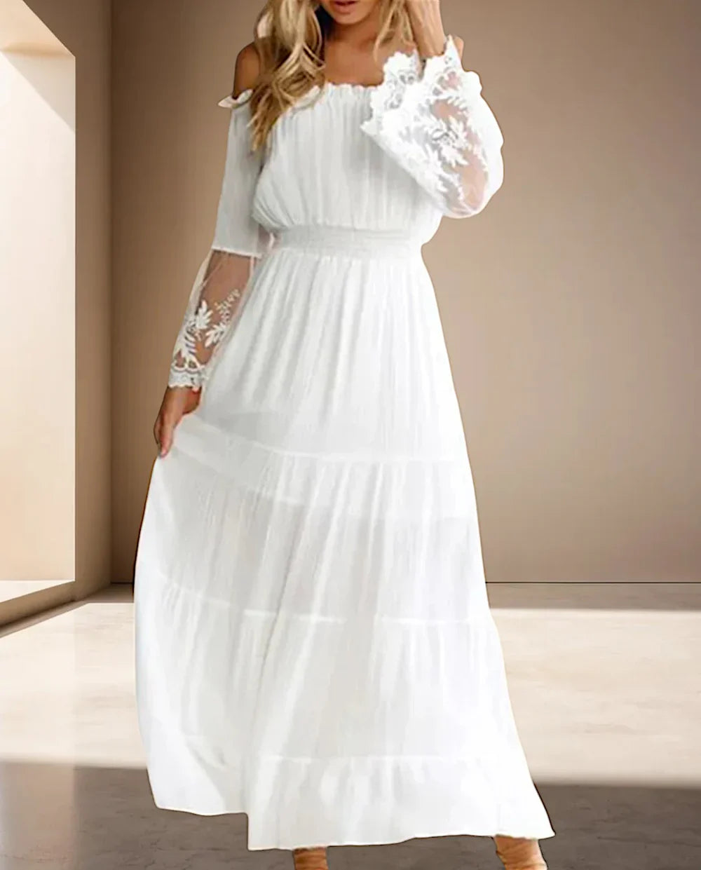 Sorayla – Sexy Off Shoulder Chiffon Maxi Dress