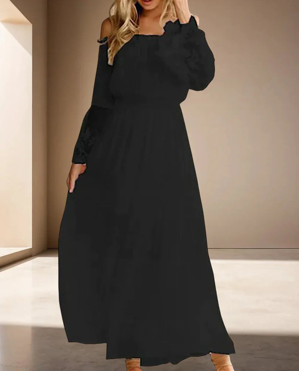Sorayla – Sexy Off Shoulder Chiffon Maxi Dress