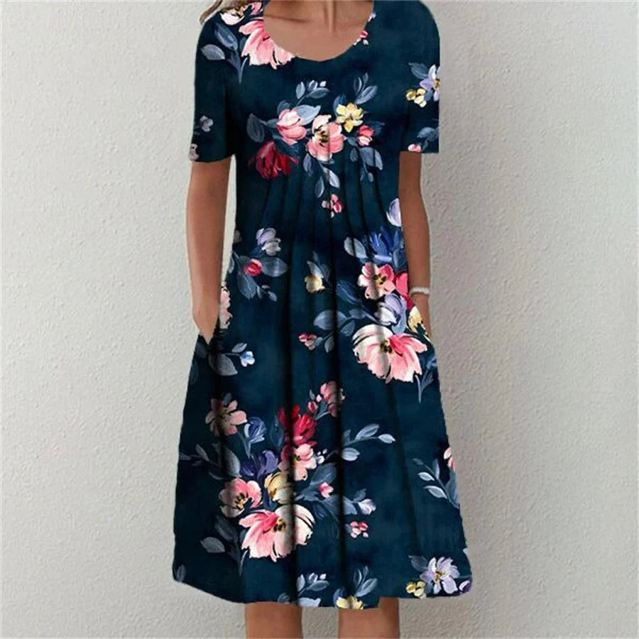 Calliope – Cotton Round-neck Dress