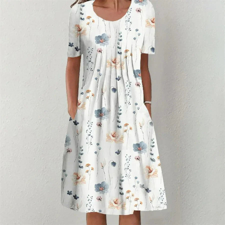 Calliope – Cotton Round-neck Dress