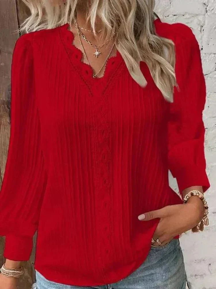 Ysadora – V-neck Cotton Blouse
