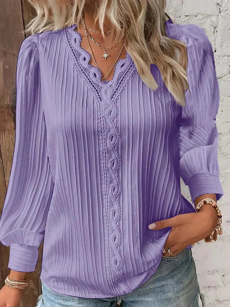 Ysadora – V-neck Cotton Blouse