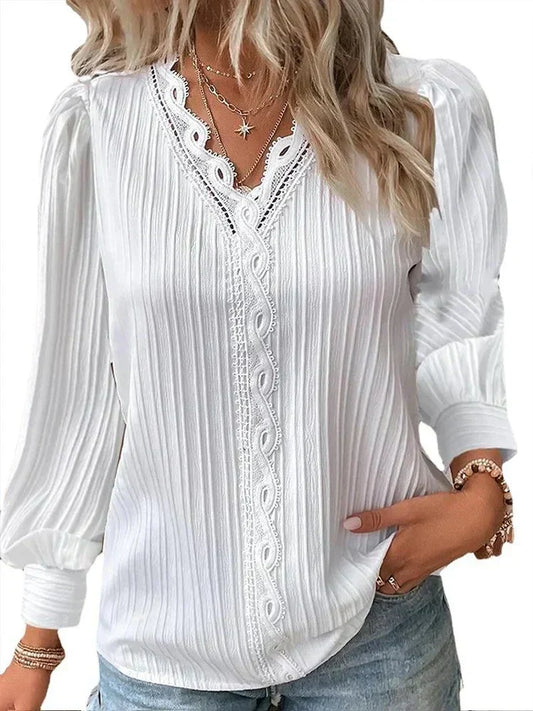 Ysadora – V-neck Cotton Blouse