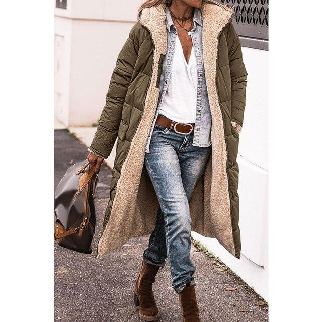 Chloe - Reversible Long Puffer Jacket