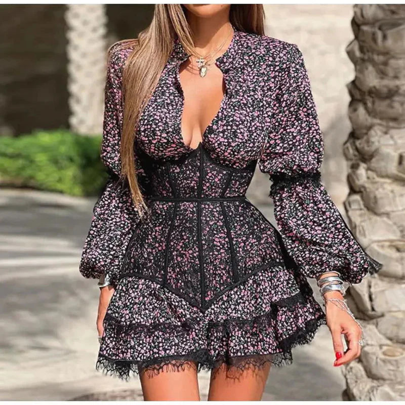 Joymie – Stylish Long-sleeved Mini Dress