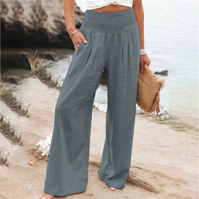 Marsha – High-quality Linen Wide-leg Beach Pants