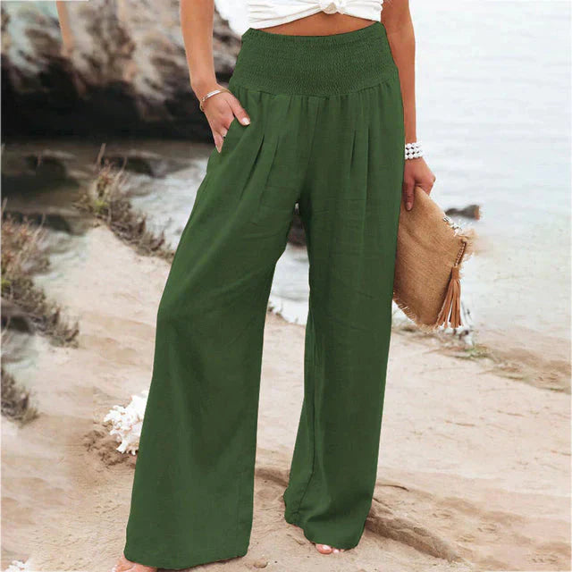 Marsha – High-quality Linen Wide-leg Beach Pants
