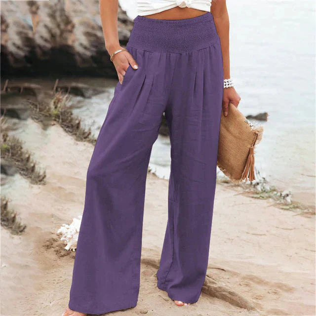 Marsha – High-quality Linen Wide-leg Beach Pants