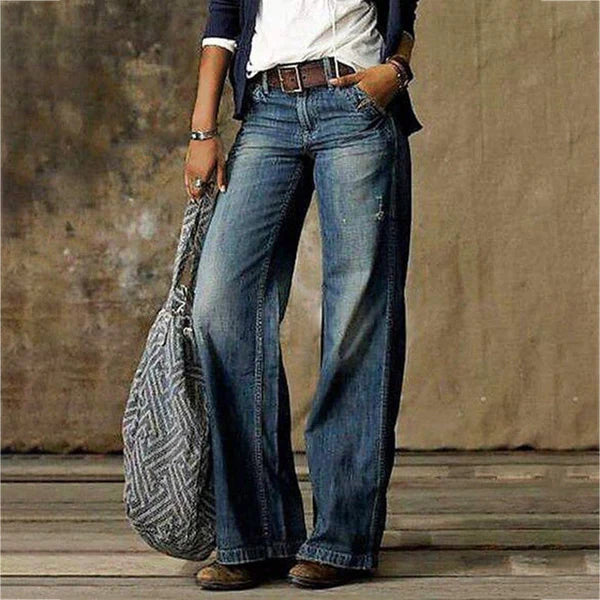 Cirella – Wide-leg Jeans with Vintage Wash